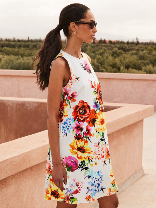 Petite Garden Floral Shift Dress